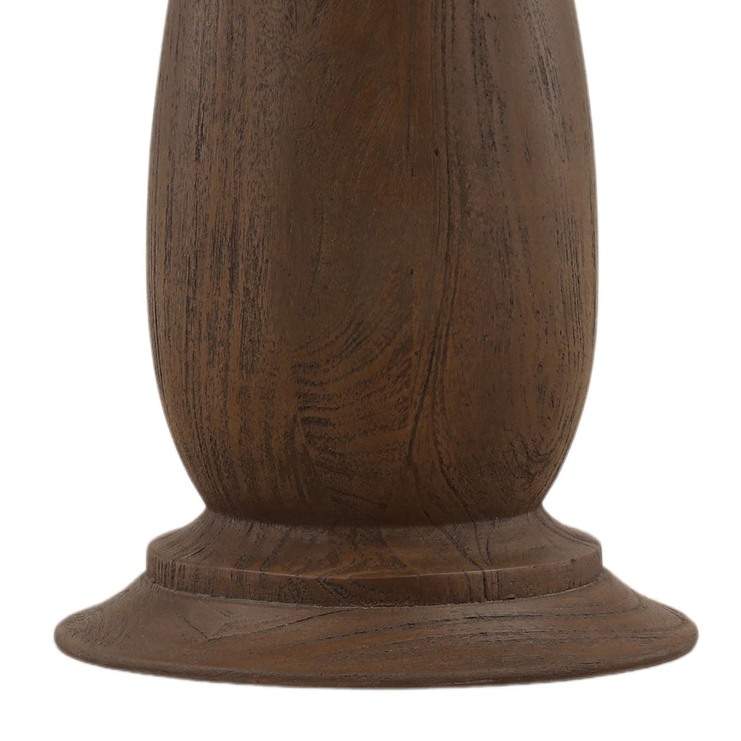 Nessa Brown Wood Side Table, detail 2 view