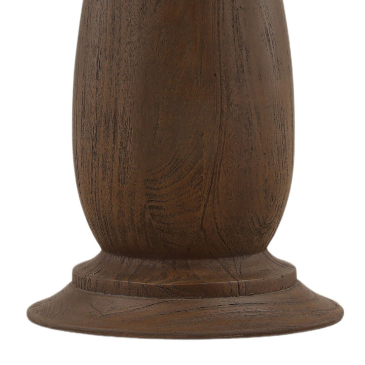 Nessa Brown Wood Side Table, detail 2 view