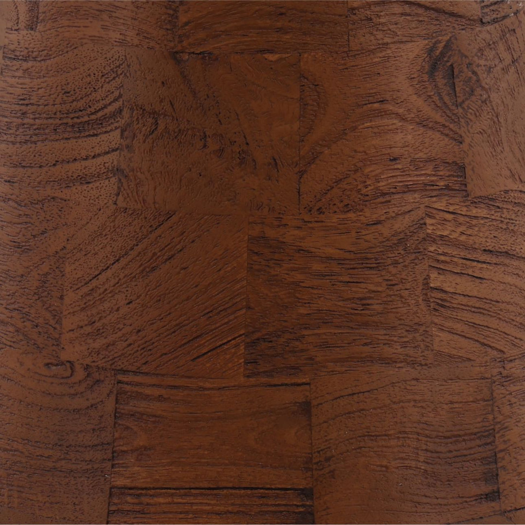 Caden Brown Wood Side Table, detail 1 view