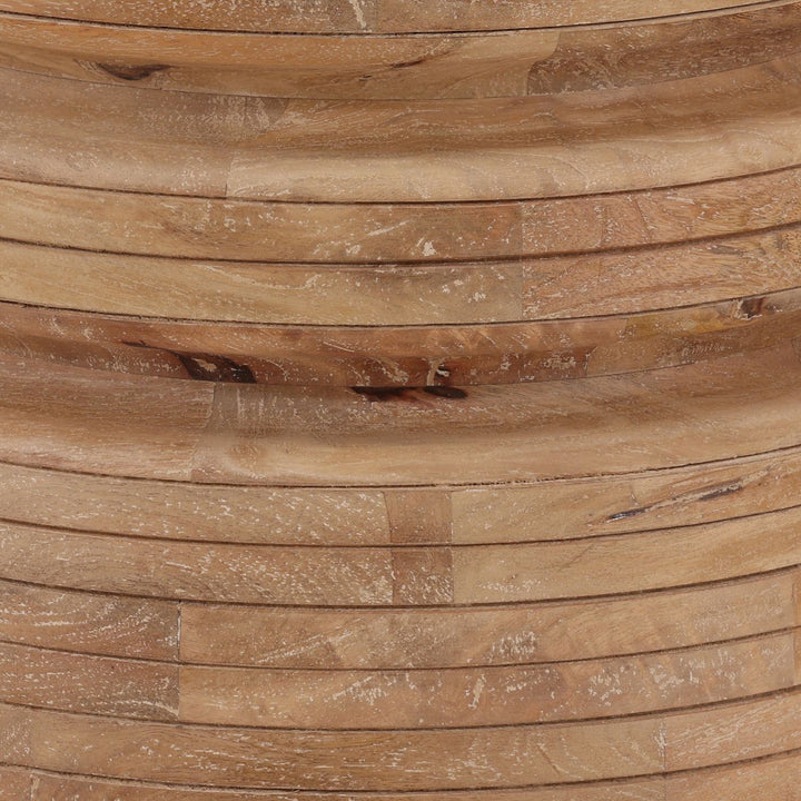 Fenna Mango Wood Side Table, detail 1 view
