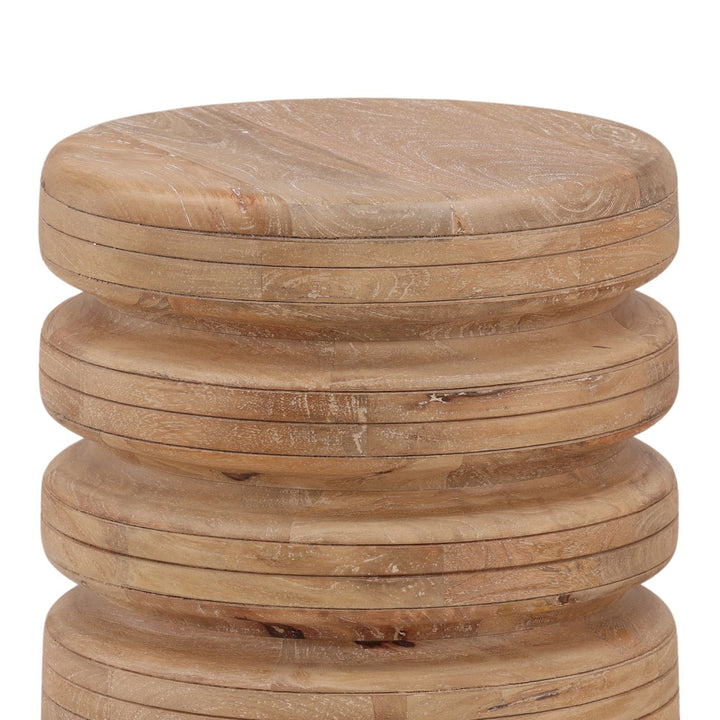 Fenna Mango Wood Side Table, detail 2 view