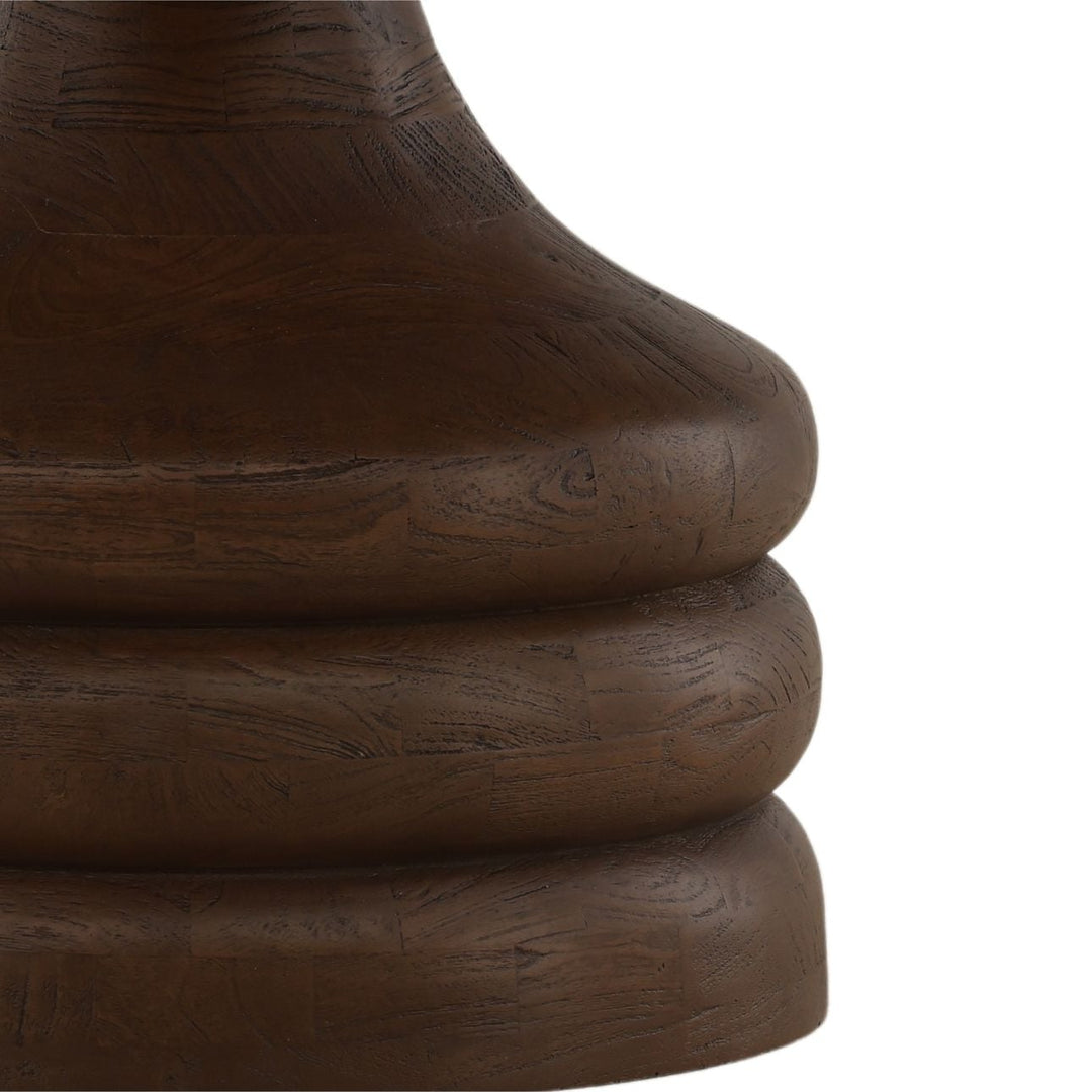 Maya Mango Wood Round Dining Table, 48-inch nominal · Brown, detail 2 view