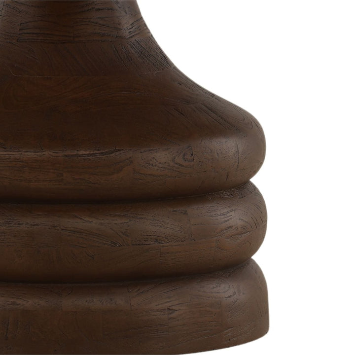 Maya Mango Wood Round Dining Table, 48-inch nominal · Brown, detail 2 view