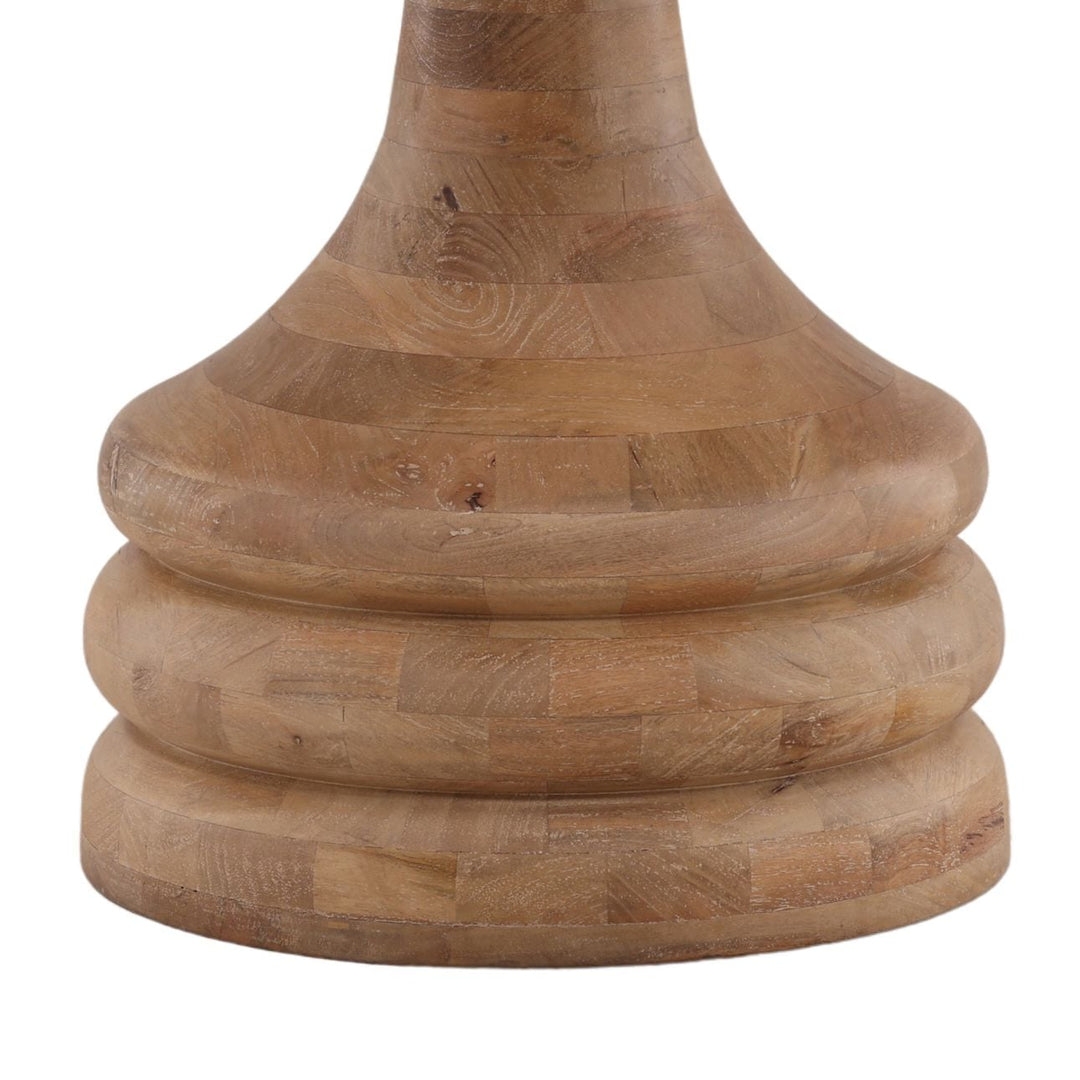 Maya Mango Wood Round Dining Table, 48-inch · Light Natural, detail 2 view