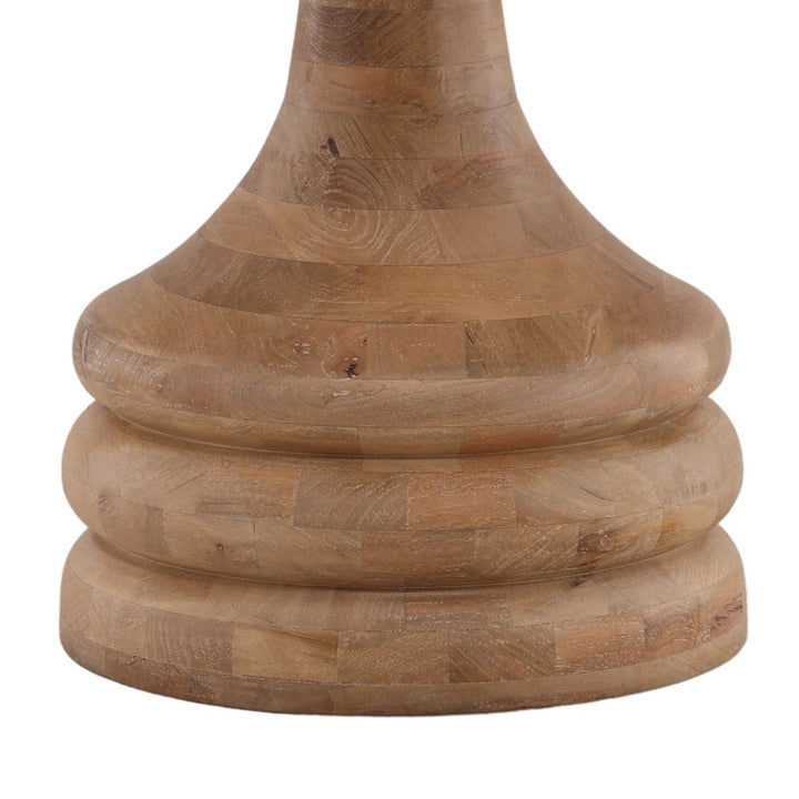 Maya Mango Wood Round Dining Table, 48-inch · Light Natural, detail 2 view