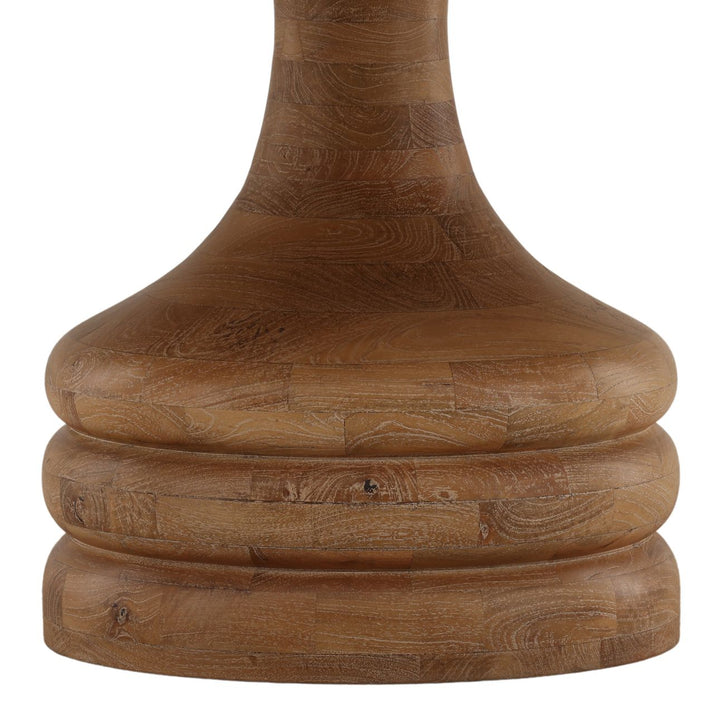 Maya Mango Wood Round Dining Table, 60-inch · Light Natural, detail 2 view