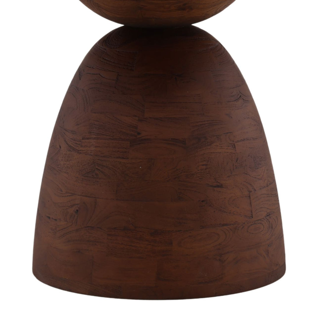 Amber Mango Wood Round Dining Table, 48-inch · Brown, detail 3 view