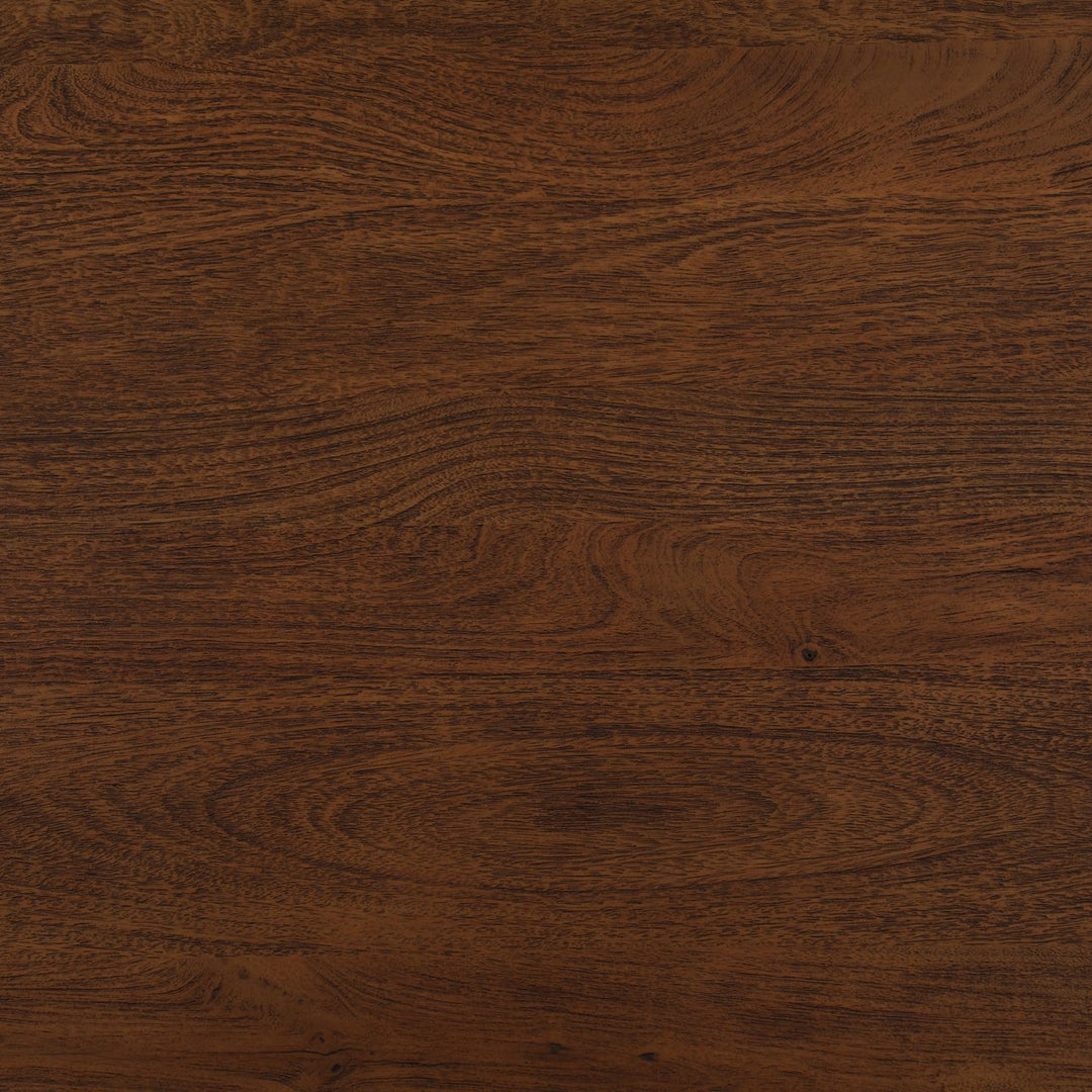 Amber Mango Wood Rectangular Dining Table, Brown, detail 1 view