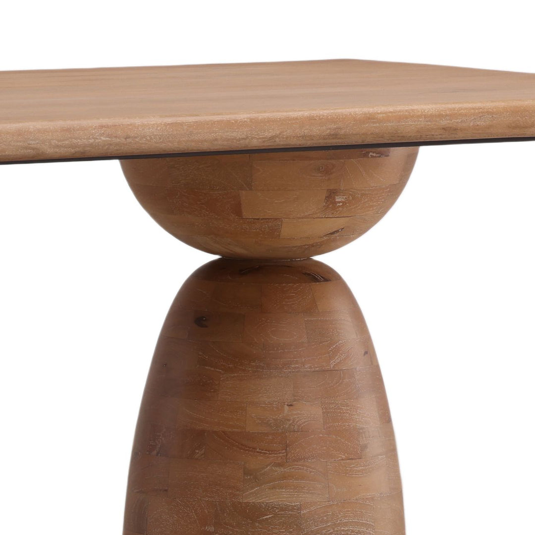 Amber Mango Wood Rectangular Dining Table, Light Natural, detail 2 view