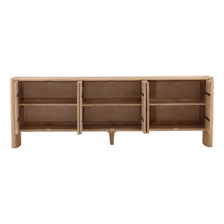 Lorne Mango Wood Sideboard, open door view