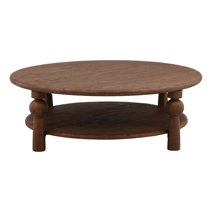 Nathan Mango Wood Coffee Table, Brown - 48" × 48", front view