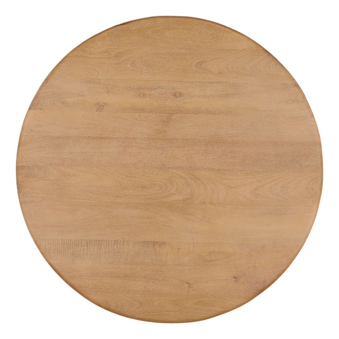Nathan Mango Wood Coffee Table, Light Natural - 48" × 48", overhead view