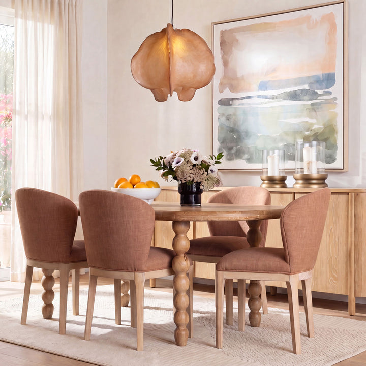 Bex Natural Mango Wood Dining Table, alternate lifestyle view 1