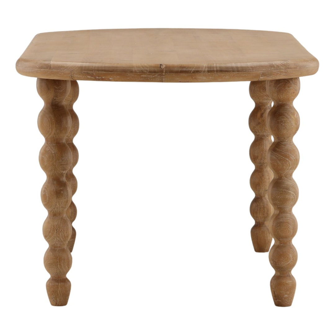 Bex Natural Mango Wood Dining Table, profile view