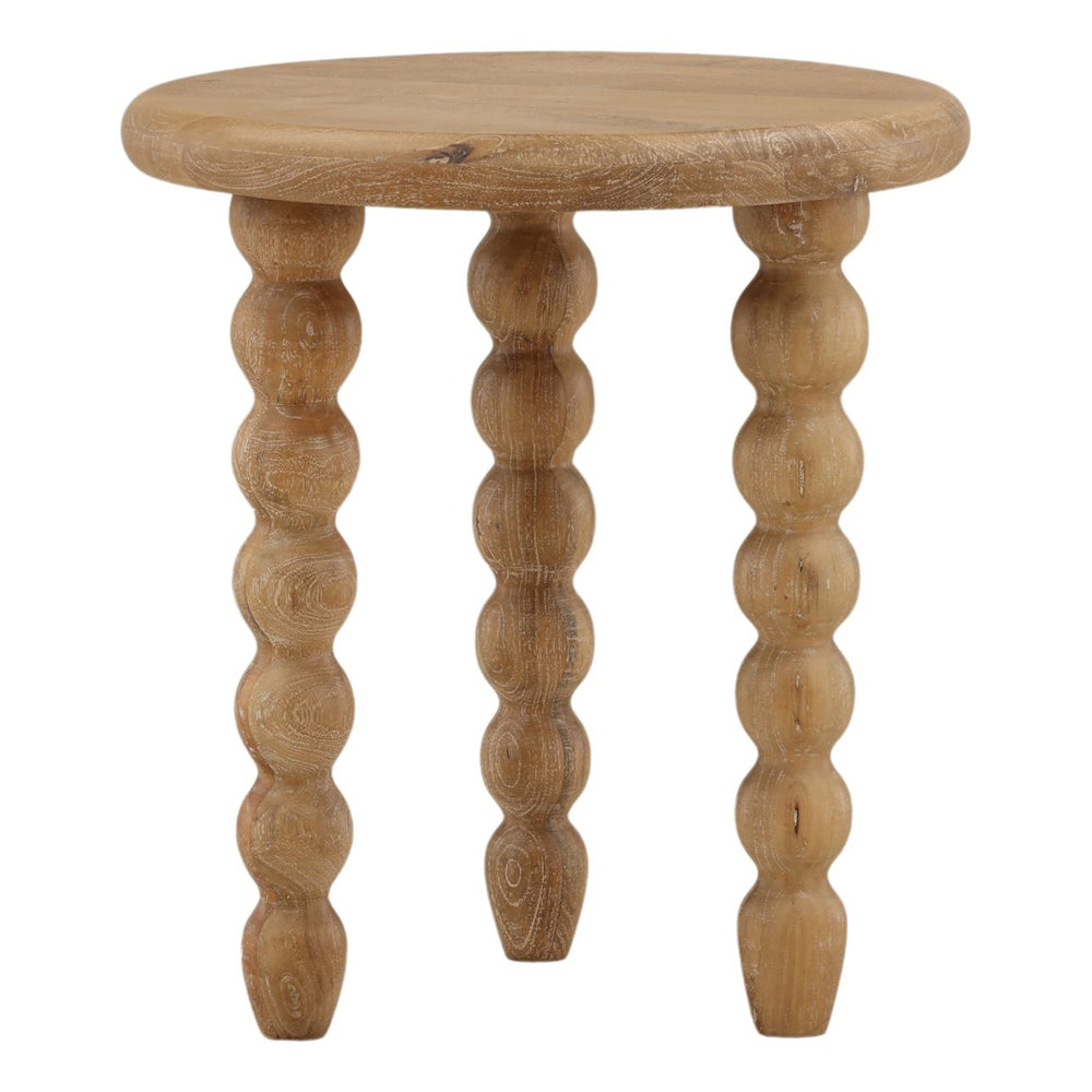 Brielle Mango Wood Side Table, back view