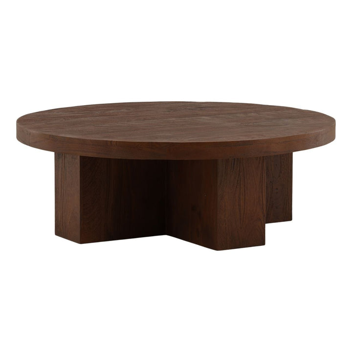 Jace Mango Wood Coffee Table, three-quarter studio view