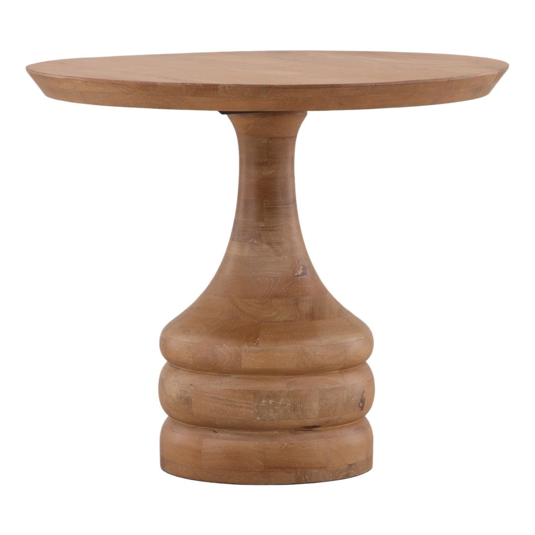 Meyren Natural Mango Bistro Table, three-quarter studio view
