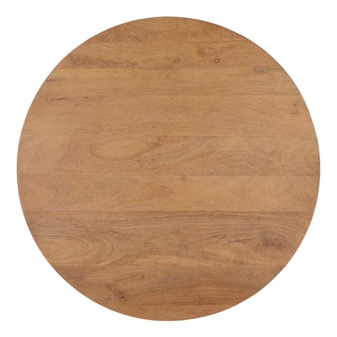 Meyren Natural Mango Bistro Table, overhead view