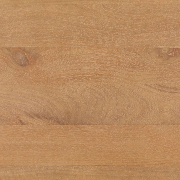 Maya Light-Natural Mango Wood Dining Table, detail 1 view