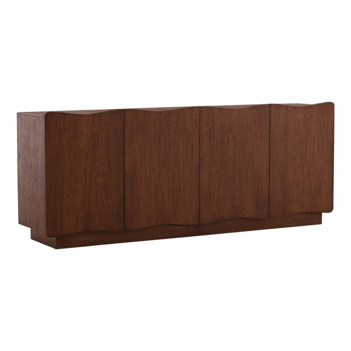 Nara Mango Wood Sideboard, three-quarter studio view