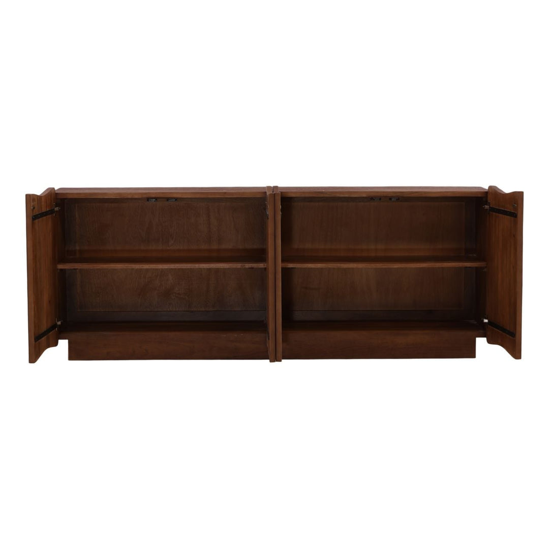 Nara Mango Wood Sideboard, open door view