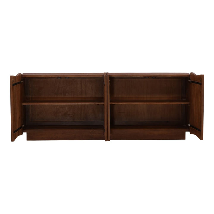 Nara Mango Wood Sideboard, open door view