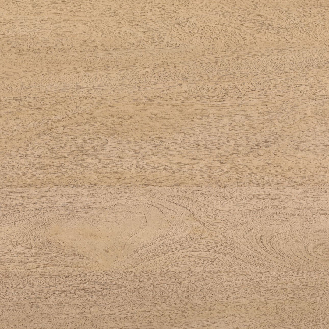 Aster Natural Mango Wood Dining Table, detail 1 view
