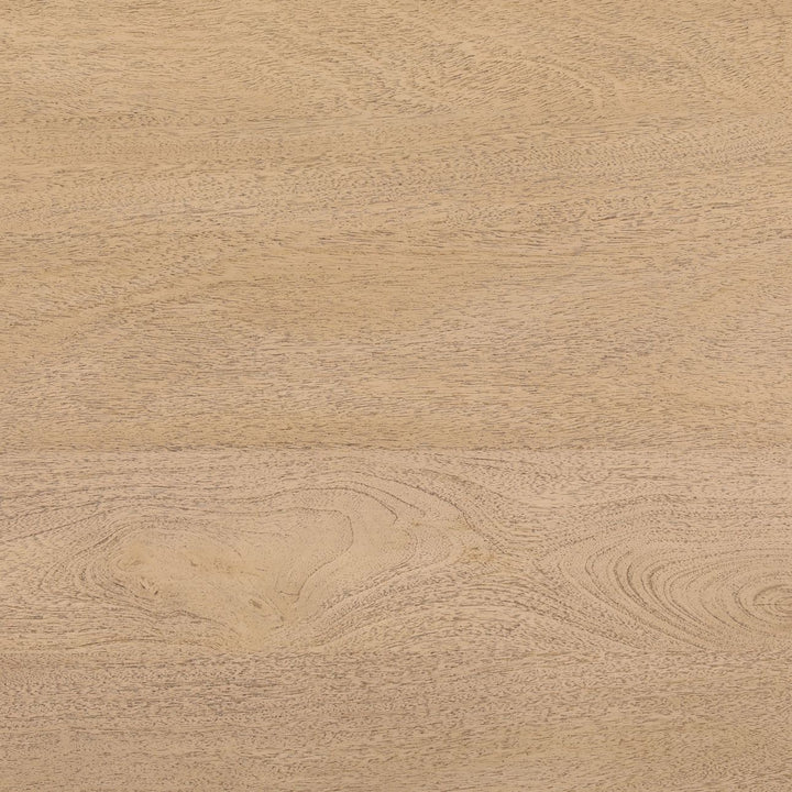 Aster Natural Mango Wood Dining Table, detail 1 view