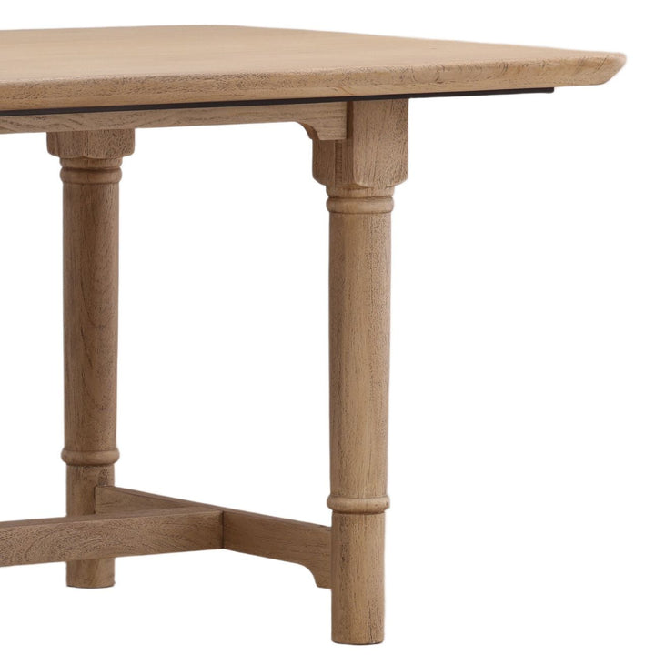 Aster Natural Mango Wood Dining Table, detail 2 view