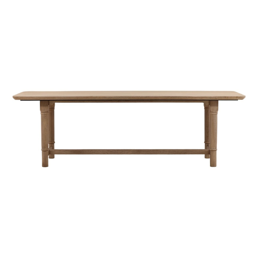 Aster Natural Mango Wood Dining Table, front view