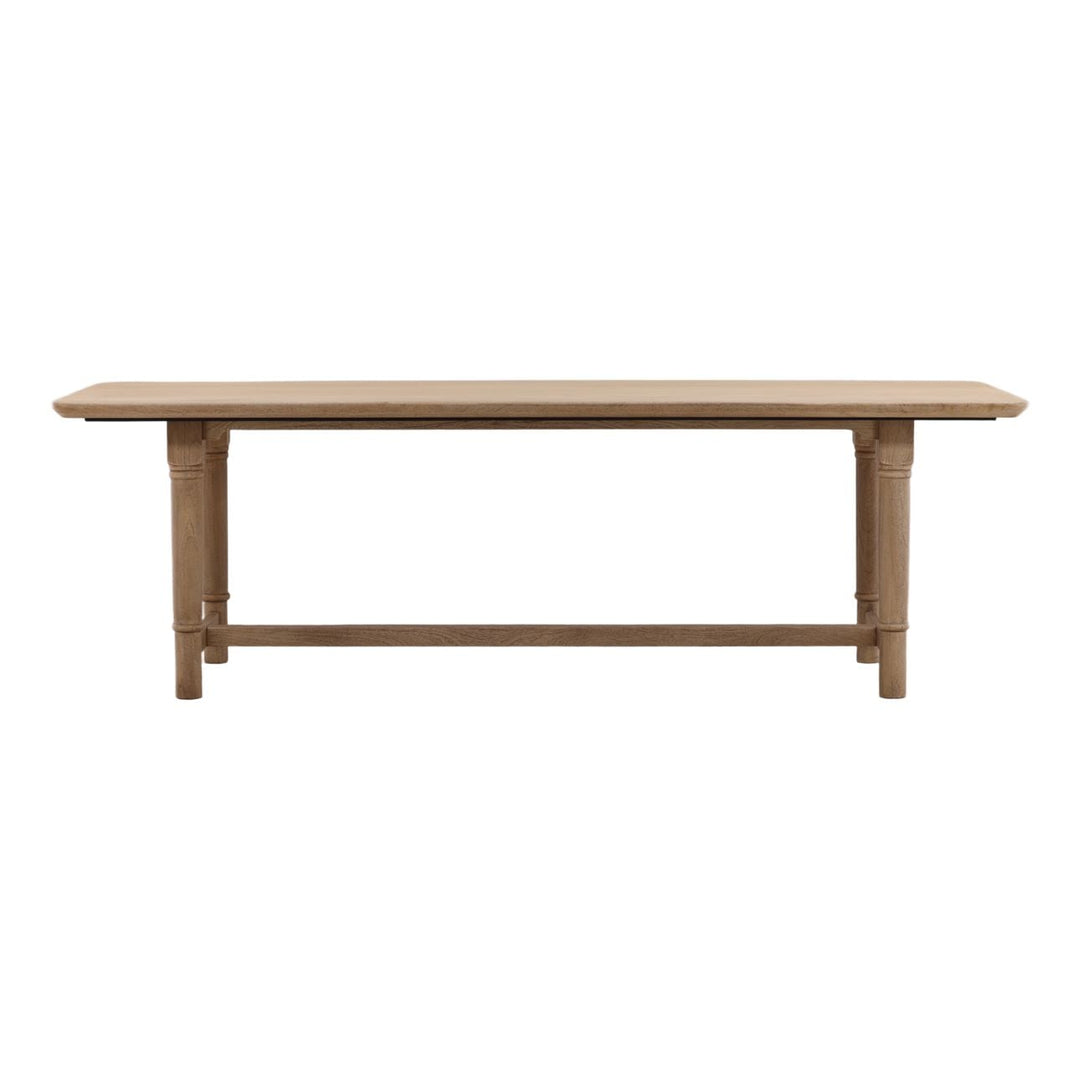 Aster Natural Mango Wood Dining Table, front view