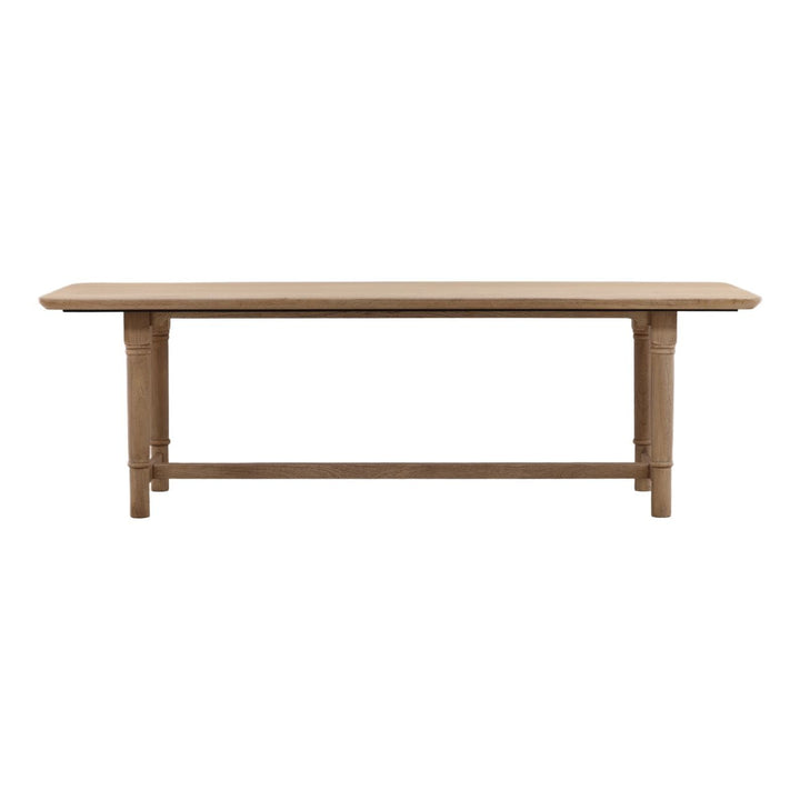 Aster Natural Mango Wood Dining Table, front view