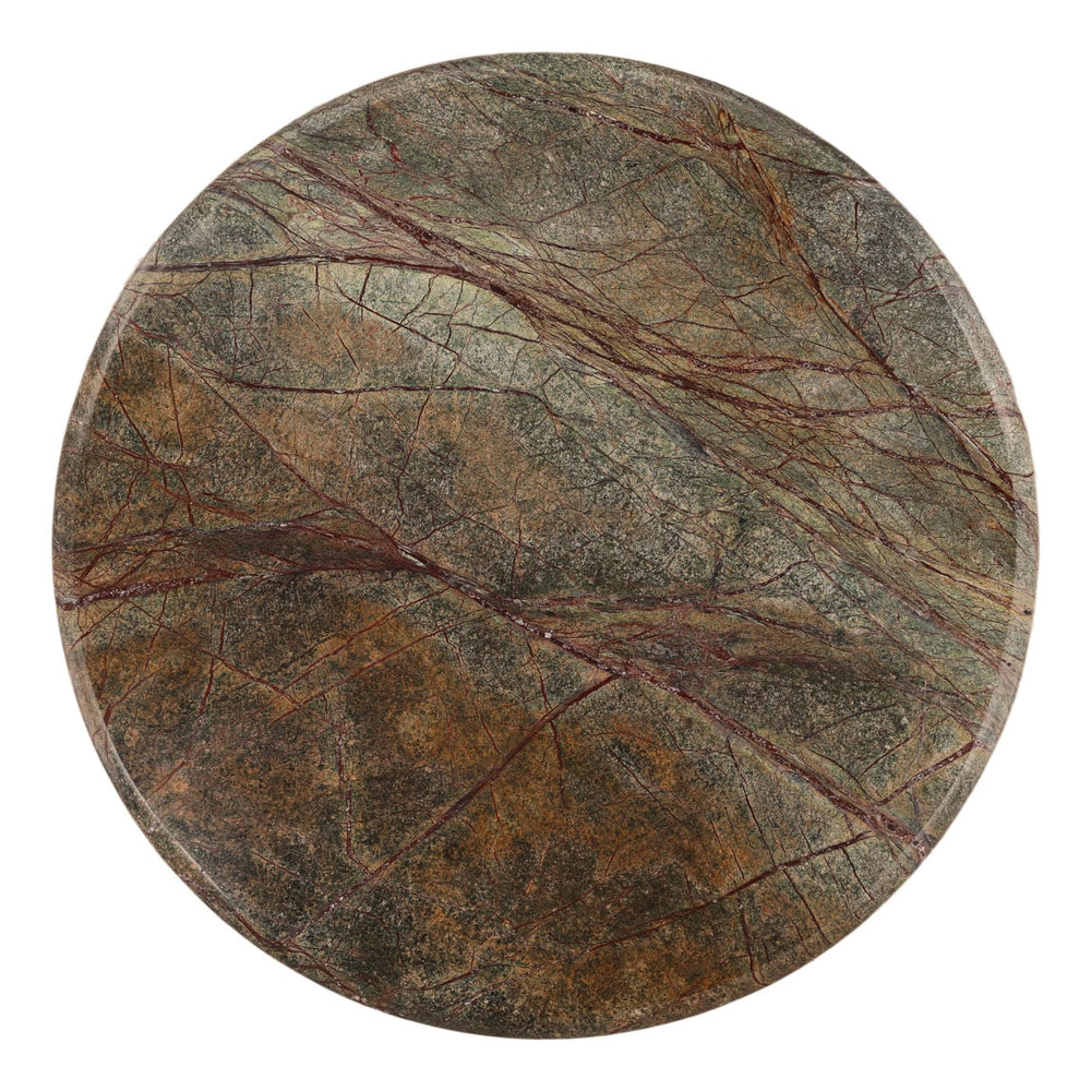 Indren Green Marble Mango Bistro Table, overhead view