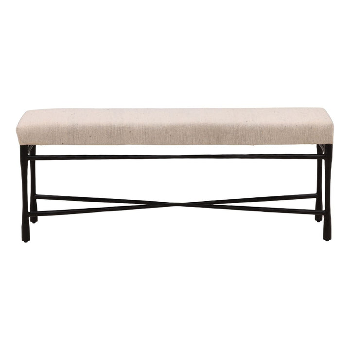 Tristan Cream Bench, front view