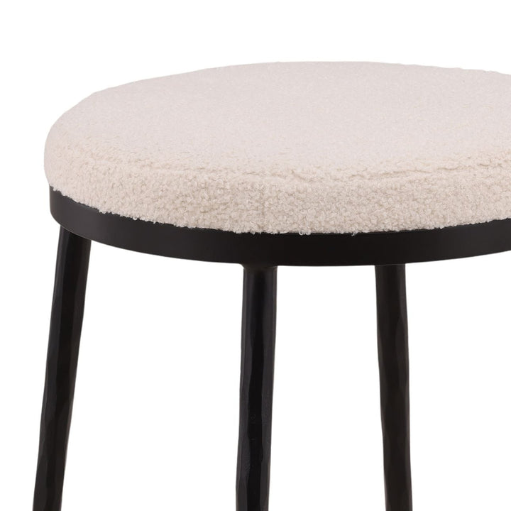 Winren Ivory Boucle Bar Stool, detail 2 view