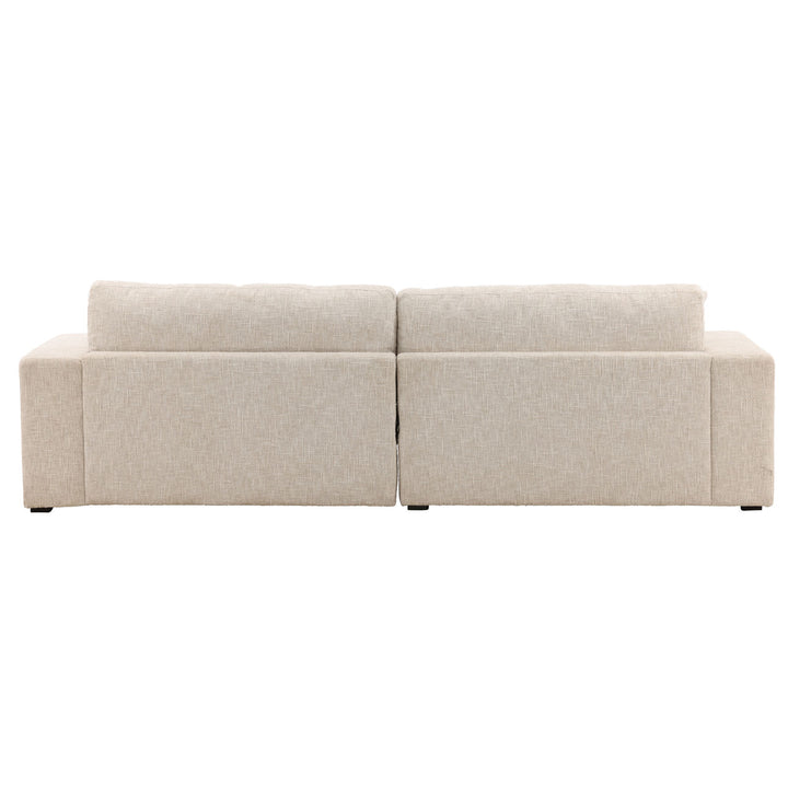 Daren Cream Chaise Sectional, Right Side Chaise, back view