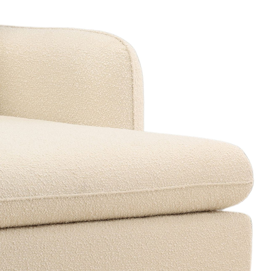 Torren Boucle Chaise Sectional, Cream · Right Side Chaise, detail 2 view