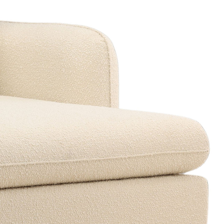 Torren Boucle Chaise Sectional, Cream · Right Side Chaise, detail 2 view