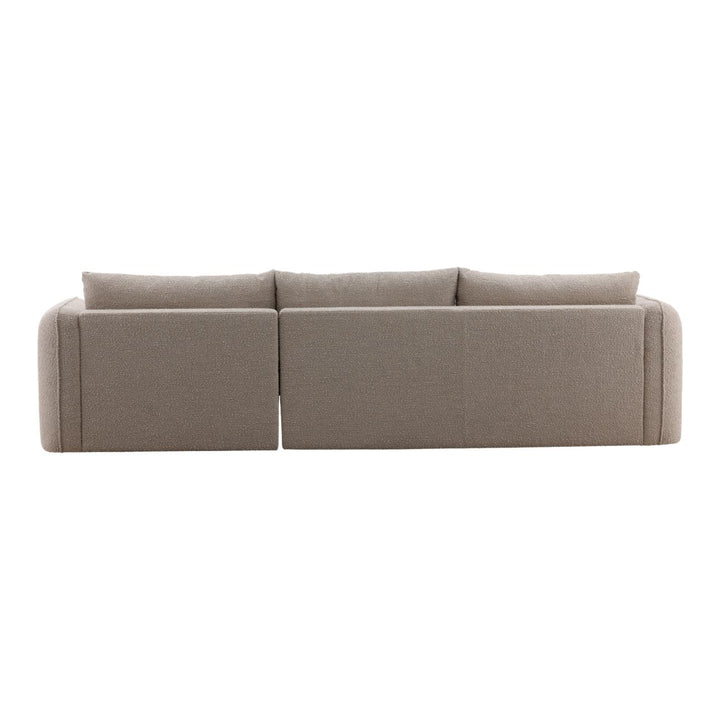 Torren Boucle Chaise Sectional, Sand · Right Side Chaise, back view