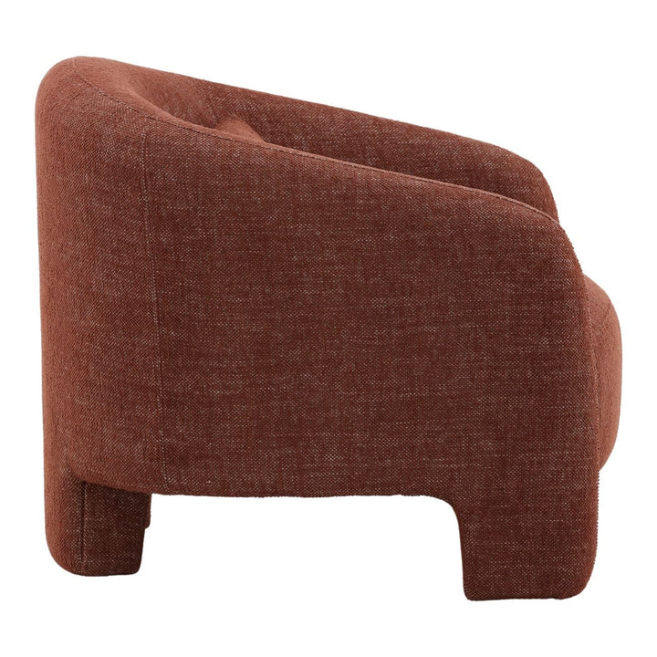 Haven Russet Woven Lounge Chair, profile view