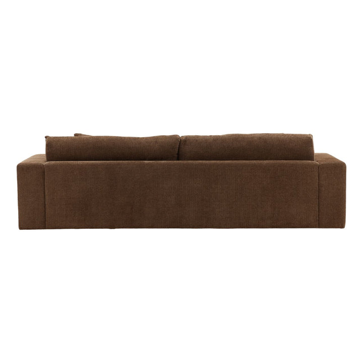 Daren Chenille Sofa, Brown, back view