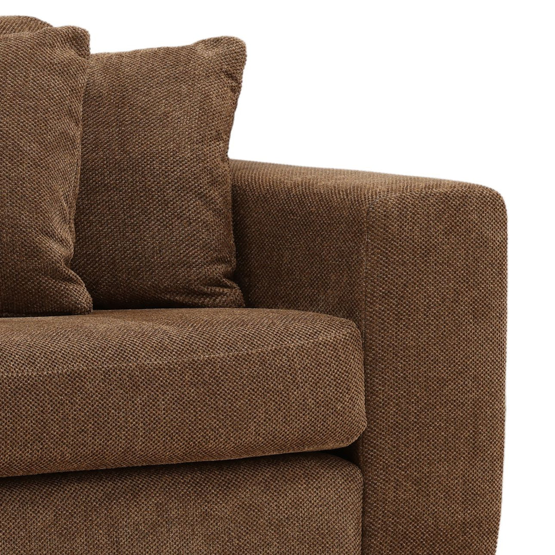 Daren Chenille Sofa, Brown, detail 2 view