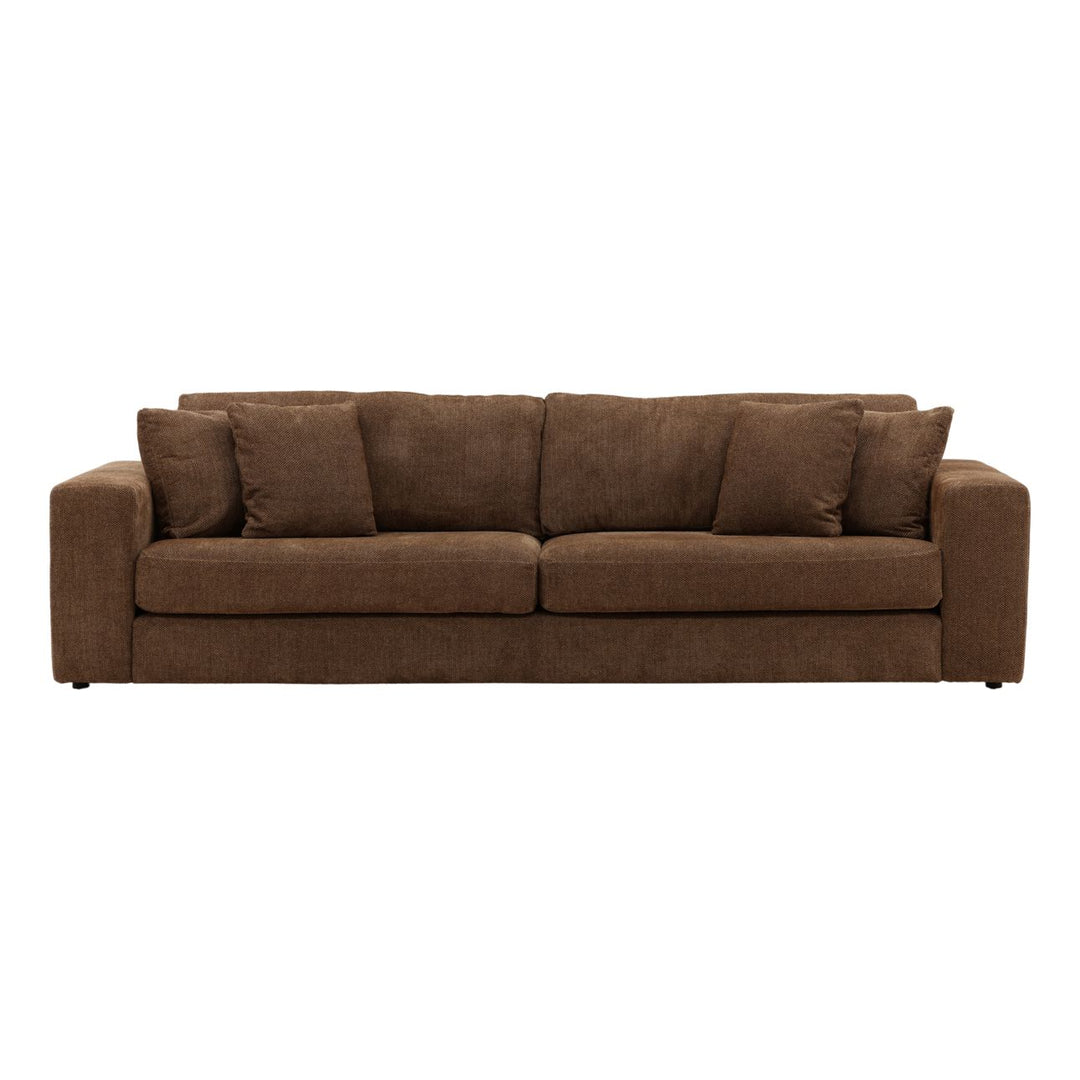 Daren Chenille Sofa, Brown, front view