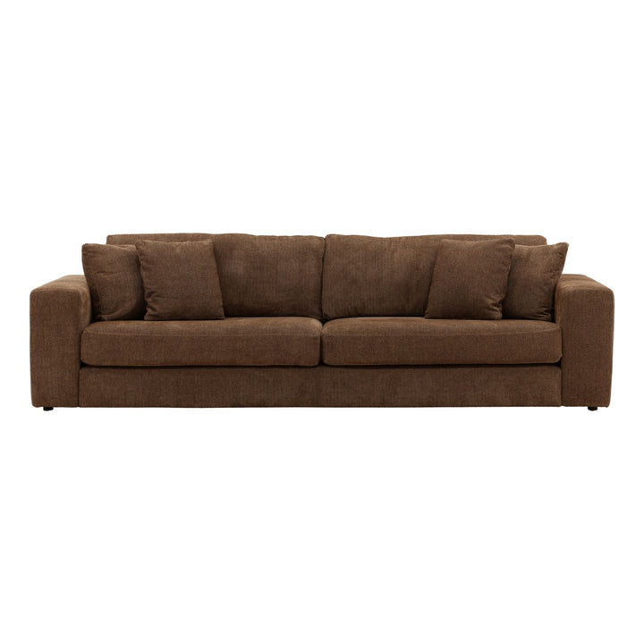 Daren Chenille Sofa, Brown, front view