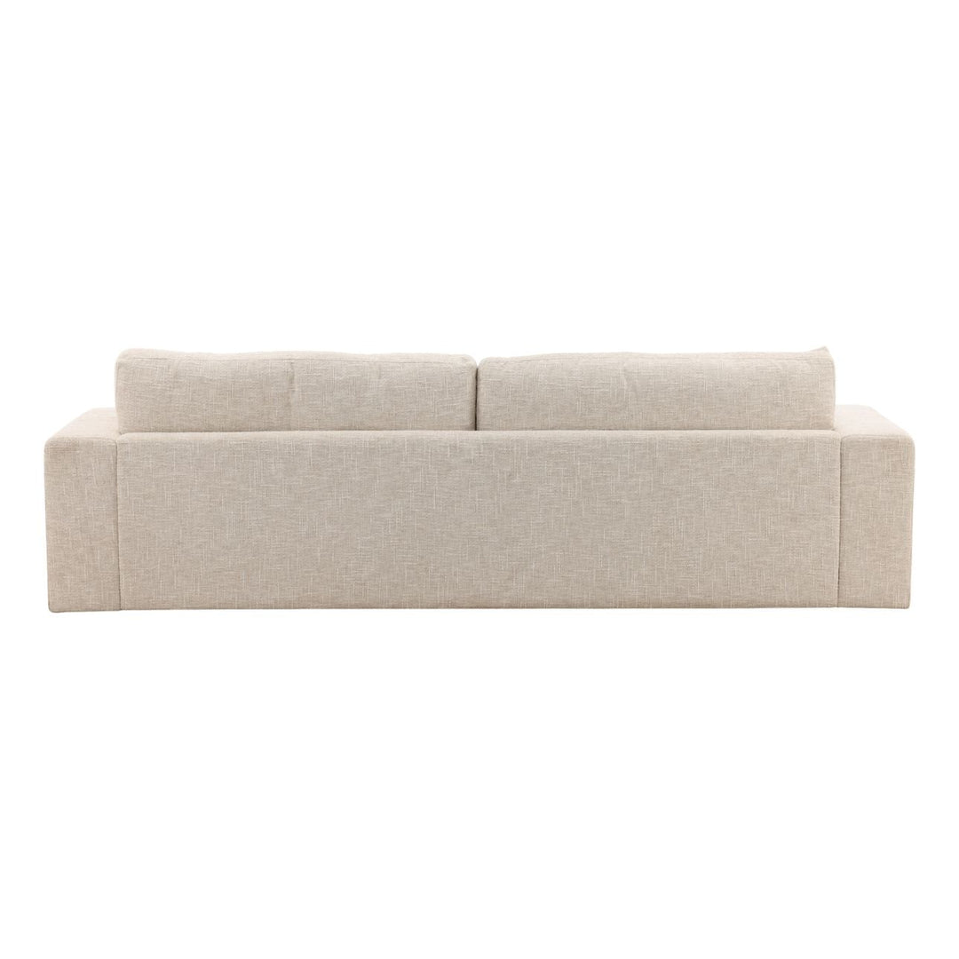 Daren Chenille Sofa, Cream, back view
