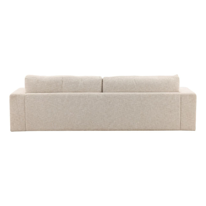 Daren Chenille Sofa, Cream, back view