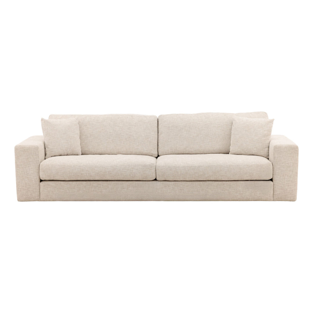 Daren Chenille Sofa, Cream, front view