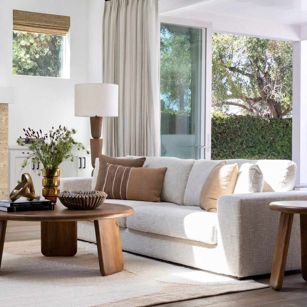 Daren Chenille Sofa, Cream, lifestyle view