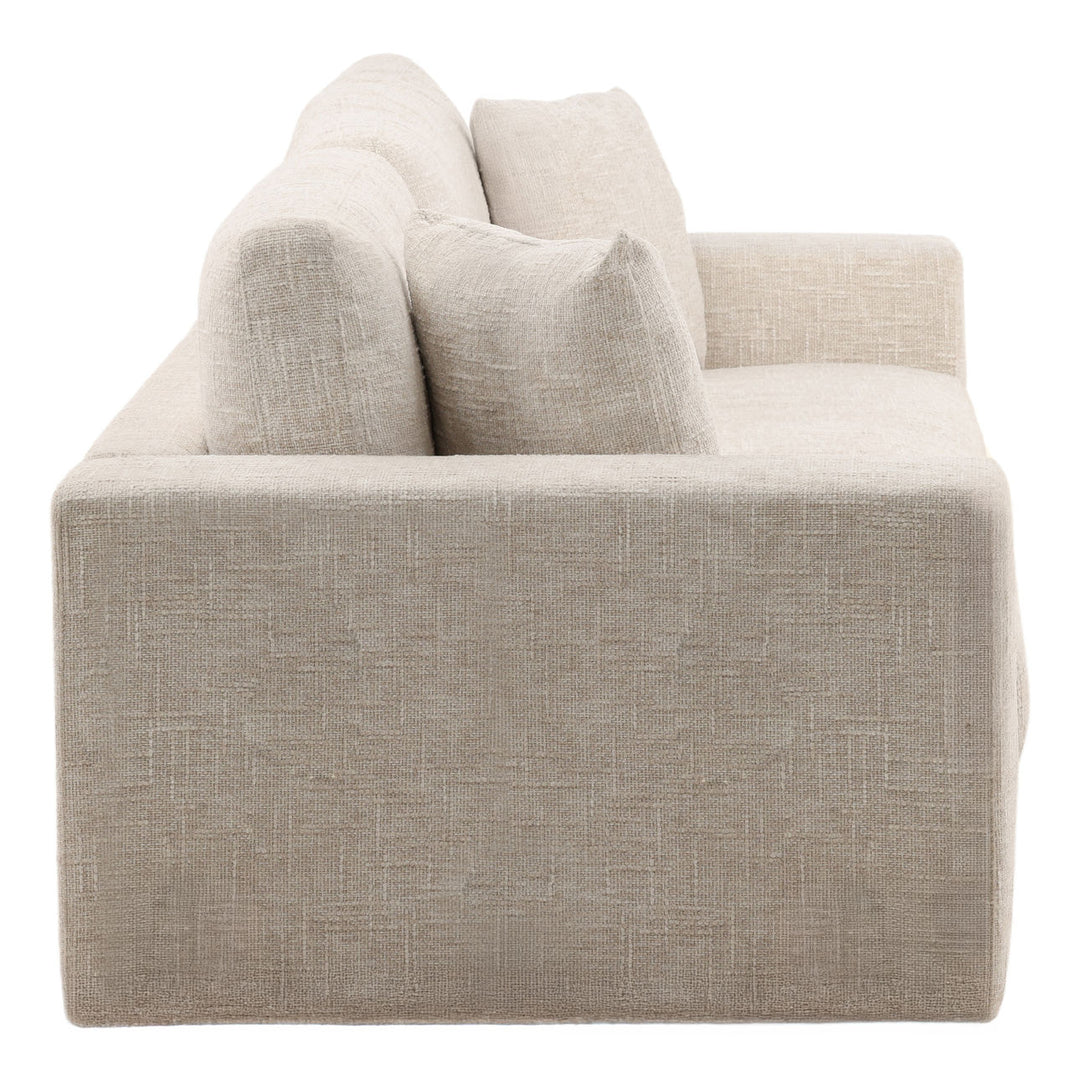 Daren Chenille Sofa, Cream, profile view