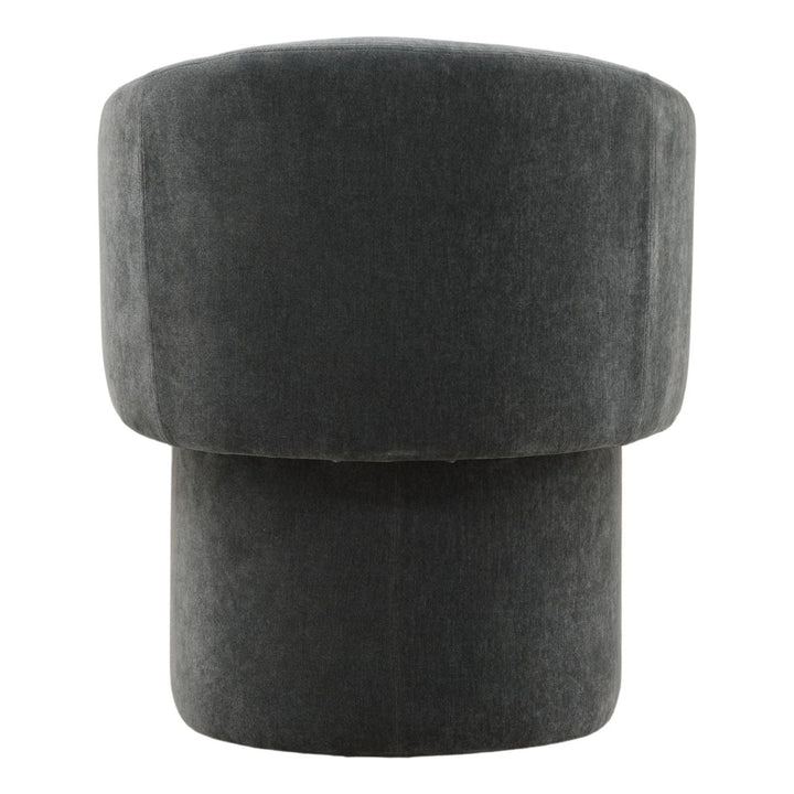 Ines Velvet Dining Chair, Moss Blue, back view